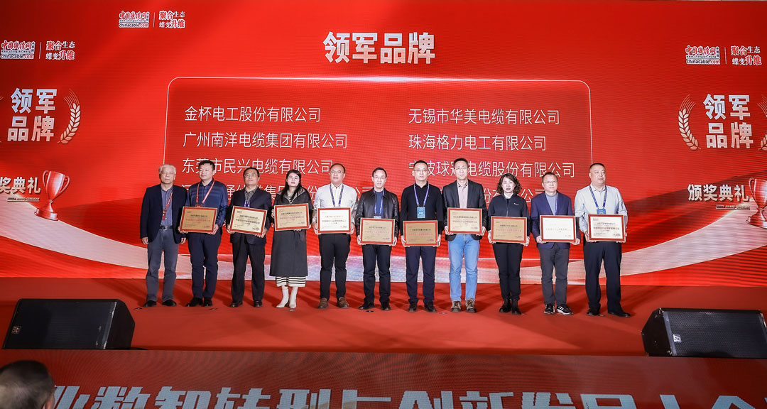 VR彩票榮獲中國線纜行業領軍品牌企業！