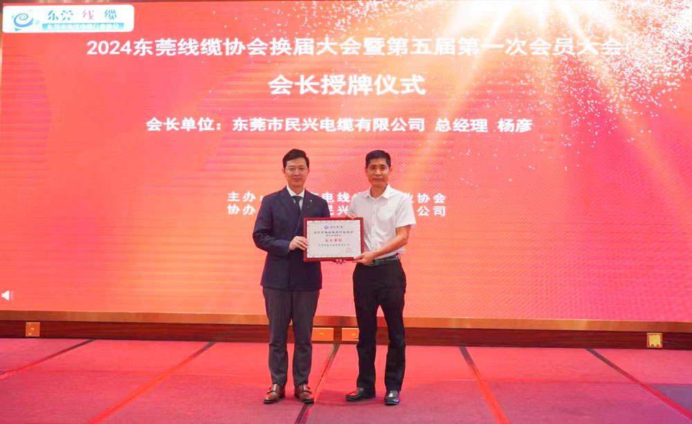 熱烈祝賀VR彩票當選東莞線纜協會會長單位、總經理楊彥當選為會長！